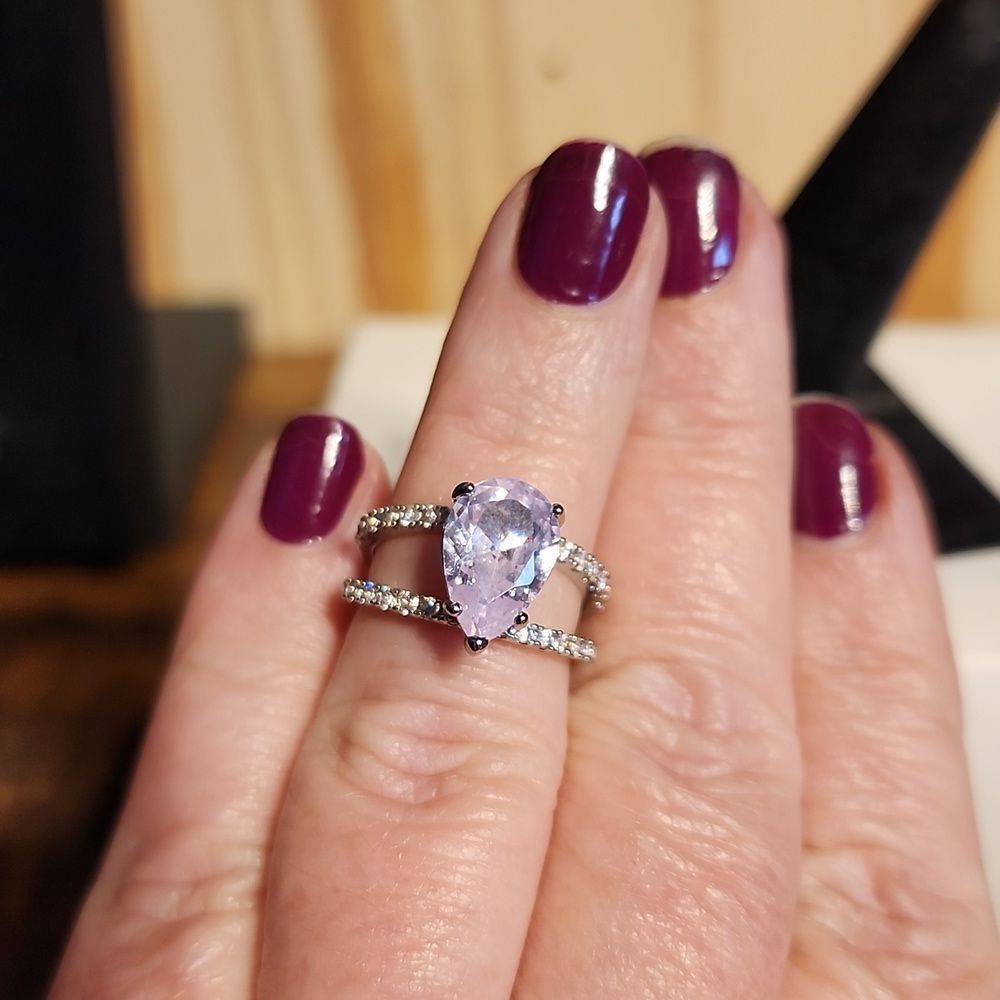 TEARDROP DOUBLE BAND RING - Picture 7 of 7